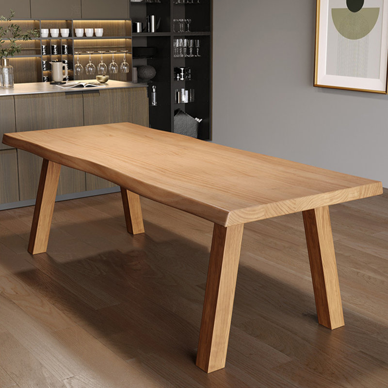 Brown Rectangular Solid Wood Dining Table, 29.53"H x 70.87"L x 31.5"W