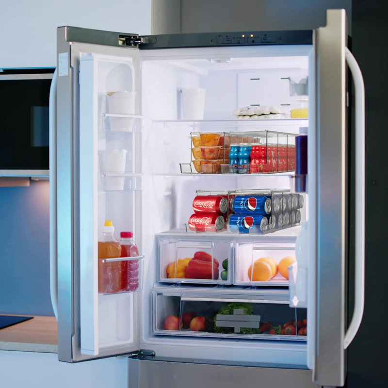 Distributeur de canettes de soda pour réfrigérateur, 12 canettes, ensemble de 2