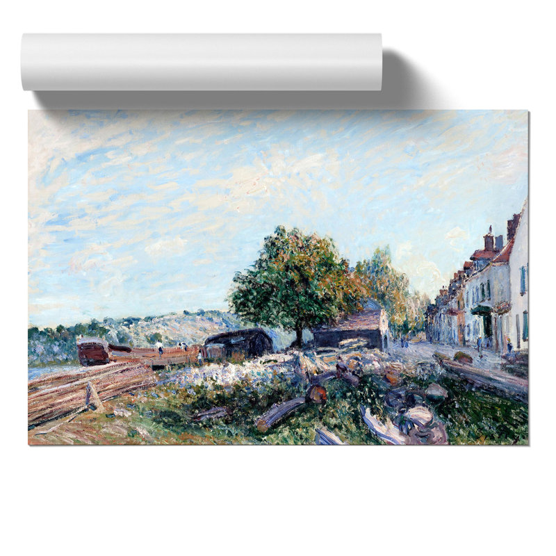 Saint Mammes Morning by Alfred Sisley - No Frame Painting, 21cm H x 30cm W x 0.1cm D