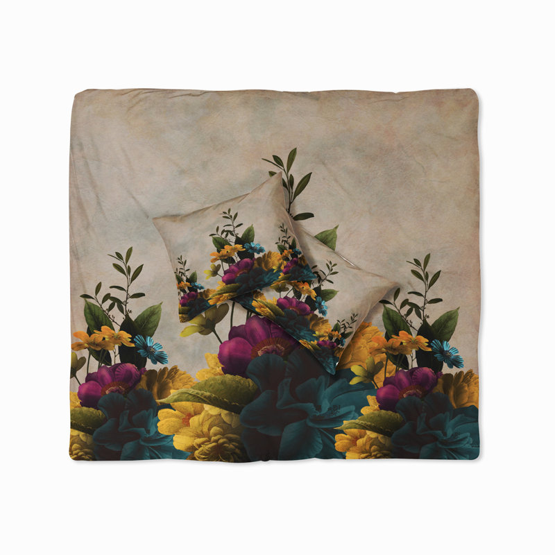 Ensemble de housse de couette , Housse de couette pour grand lit et 2 taies décor