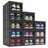 12 Pair Stackable Shoe Storage Box Black