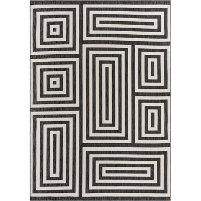 Tapis contemporain noir et blanc Bello
