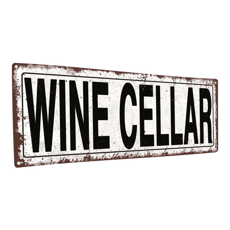 " Wine Cellar " on Metal, 11.5" H x 31" W