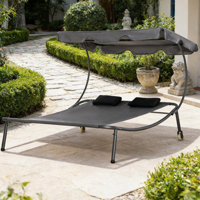 Outdoor Double Chaise Lounge Chair