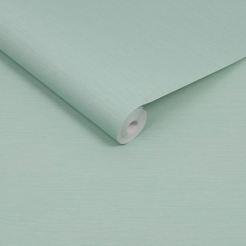 Envy Stitch Please Textured Plain Wallpaper, Light Green