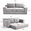 Convertible 2 gris, mousse à mémoire de forme, structure en acier, velours côtelé, sans assemblage, parfait pour les chambres très fréquentées, velours côtelé, design, petits espaces de vie convenables