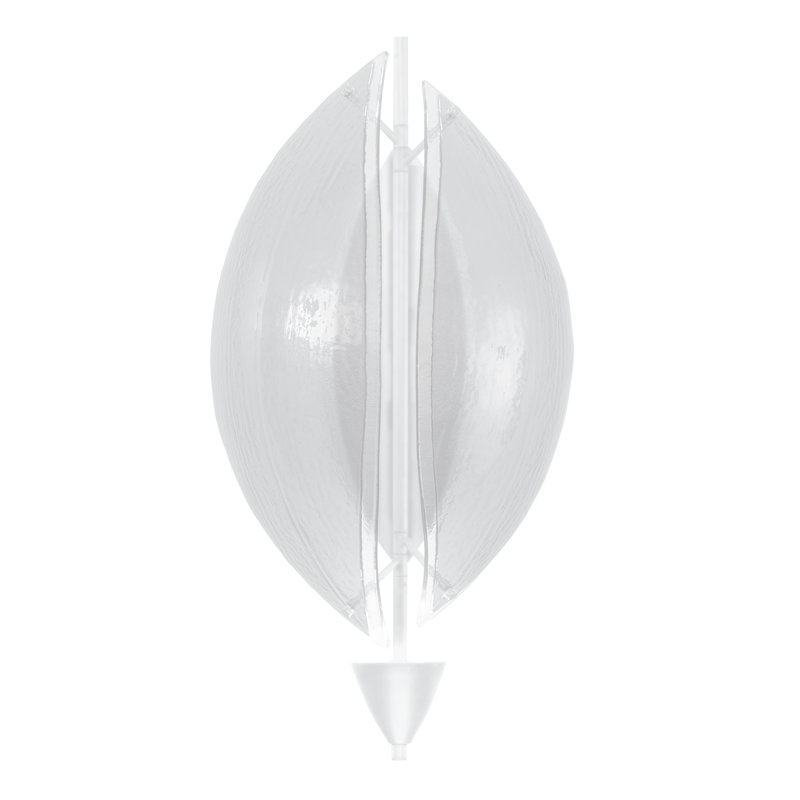 Embark LED Flush Mounted Sconce, Clear, White Lacquer