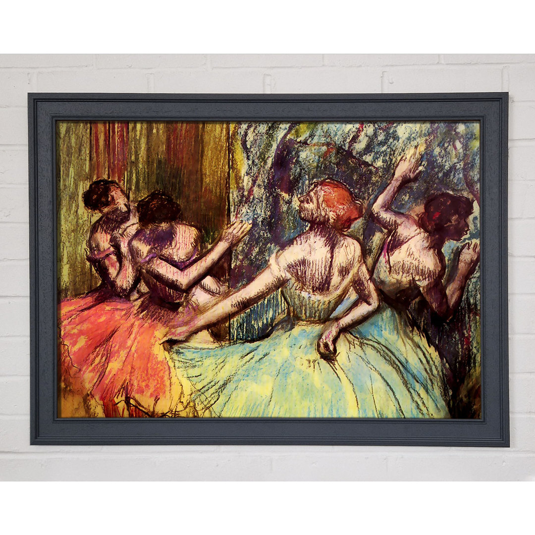 Gerahmtes Leinwandbild Degas Four Dancers Behind the Scenes