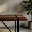 55 Inch Modern Industrial Rectangular Dining Table With Black Metal Legs-1327661874