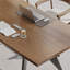 Bureau brun bois de noyer + rectangulaire en bois massif + acier au carbone-1864554818-1864554822