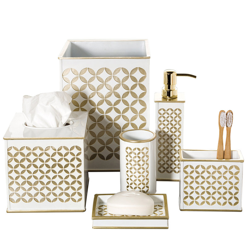 Diamond Lattice Bathroom Accessory Set