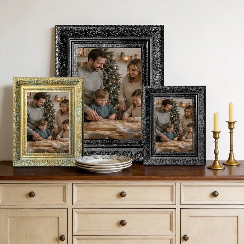 Cadre 11 po x 14 po noir 1PC pour mémoire, Black, 1, 11" W x 14" H