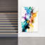 Vibrant Abstract Splash Abstract Contemporary Modern Violet Wall Art Print 1 Piece Wrapped Canvas Wall Art-1744110243
