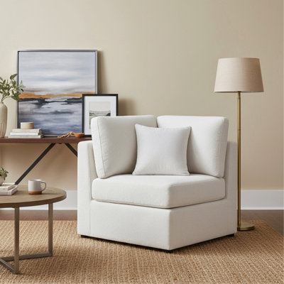 Chaise de coin Chauncy - ivoire