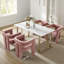 Chaise de salle à manger rembourrée avec chaises d'appoint et chaises de baril pour le salon 2 pièces / ensemble-62171369