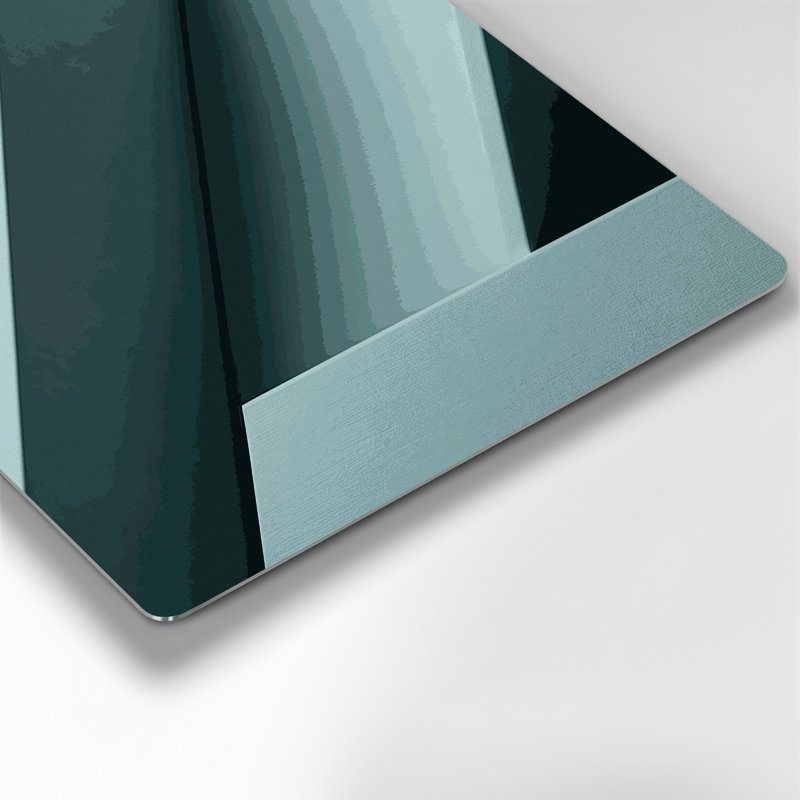 Minimalisme 50, art mural en métal bleu, H 12 po x l 12 po