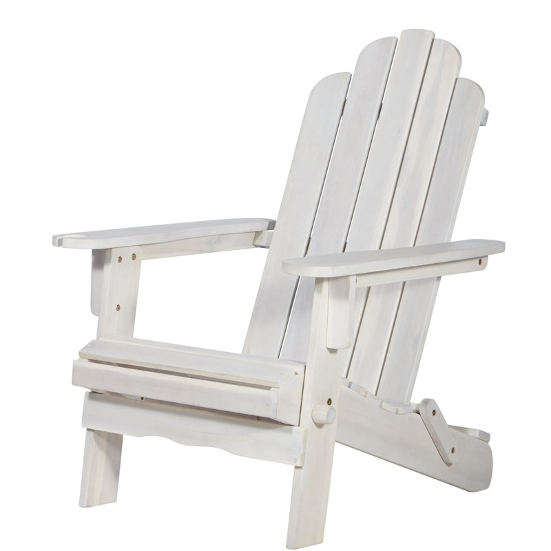 Abhisekh Outdoor Adirondack Chair, White Wash