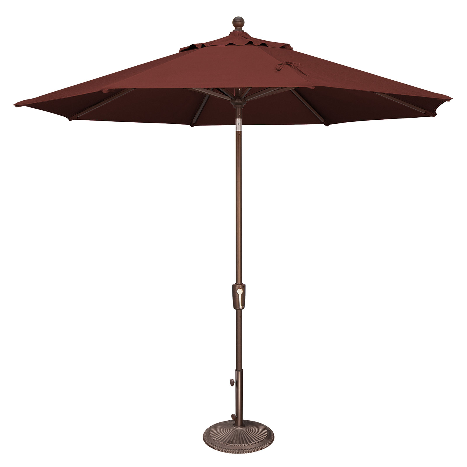 Launceston Market Umbrella, Bronze, 101.7" H x 108" W x 108" D, Henna Sunbrella Acrylic