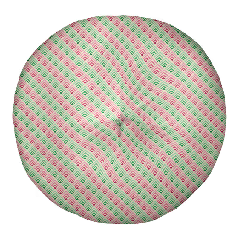 Coussin Katelyn Elizabeth, 30 po x 30 po, Rose / Vert