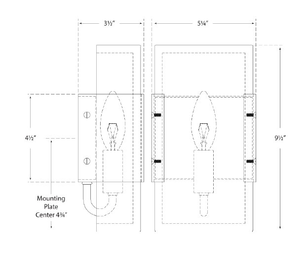 Kelly Wearstler Covet Wide Clip Bath Sconce, Antique-Burnished Brass