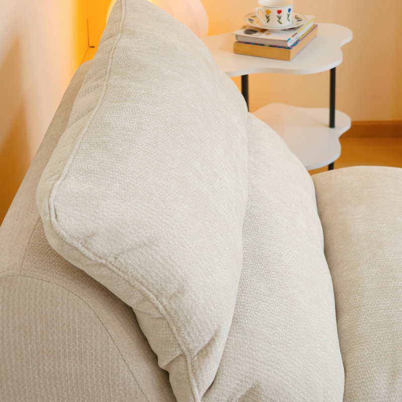 Fabric 82.5cm Reception Sofa, White Fabric
