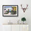The Hanging-Cloud Bridge by Katsushika Hokusai - Picture Frame Painting Print-55611796-55611797