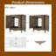 Ensemble de meuble-lavabo double 60 po avec lavabos en céramique - conception vintage flexible et rangement double-604531638