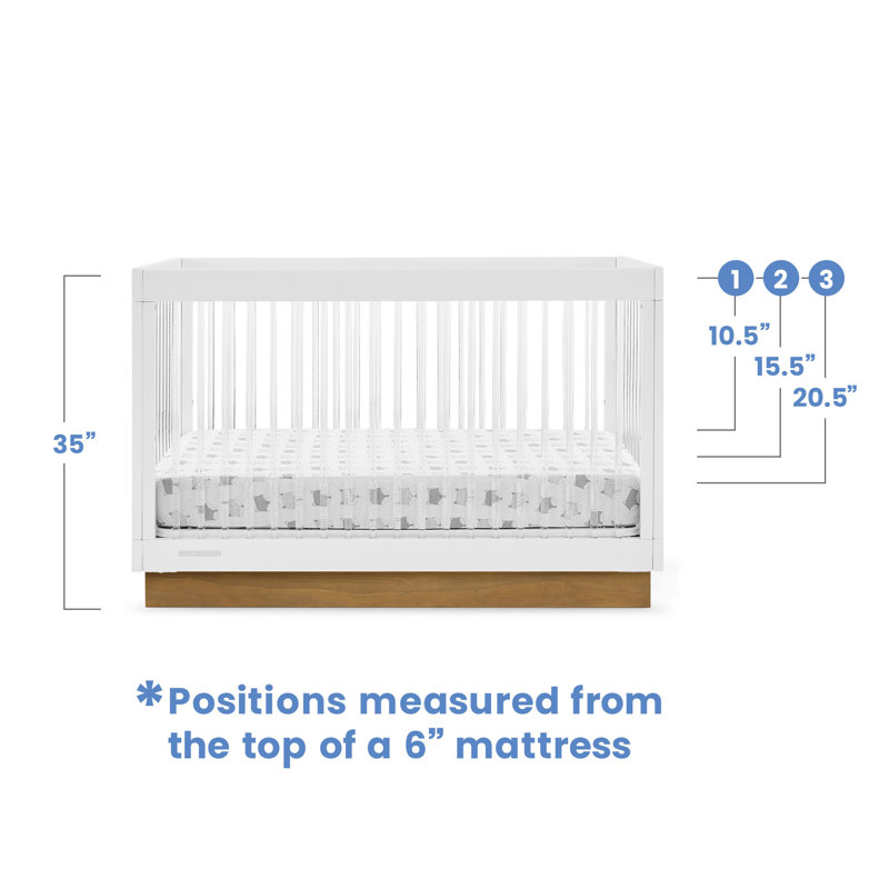 James 4-in-1 Convertible Crib, White