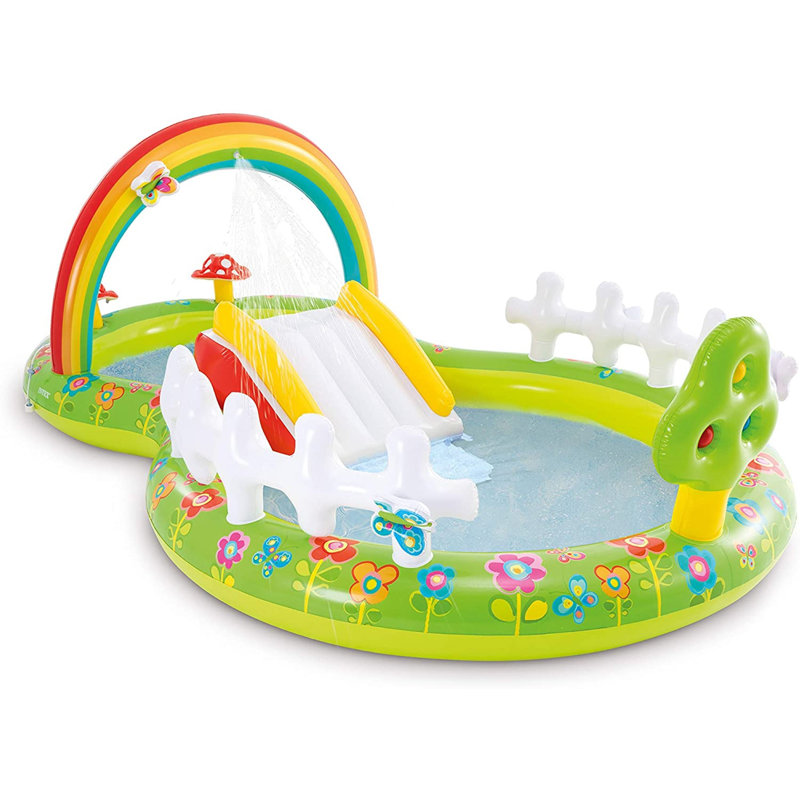 Intex 57154EP Colorful Inflatable My Garden Water Filled Play Center with Slide