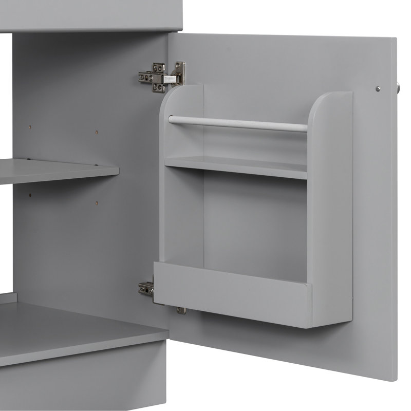 Meuble-lavabo de 20 po avec lavabo, meuble-lavabo avec tablette de porte et tablette réglable