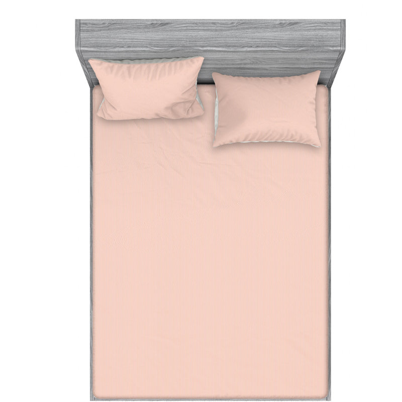 Microfiber Striped Sheet Set, Full Sheet Set with Fitted Sheet and 2 Pillowcases