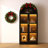 71” Arched Storage Curio Cabinet With Glass Doors, 3-Tier LED Display Cabinet For Collectibles-1803419217