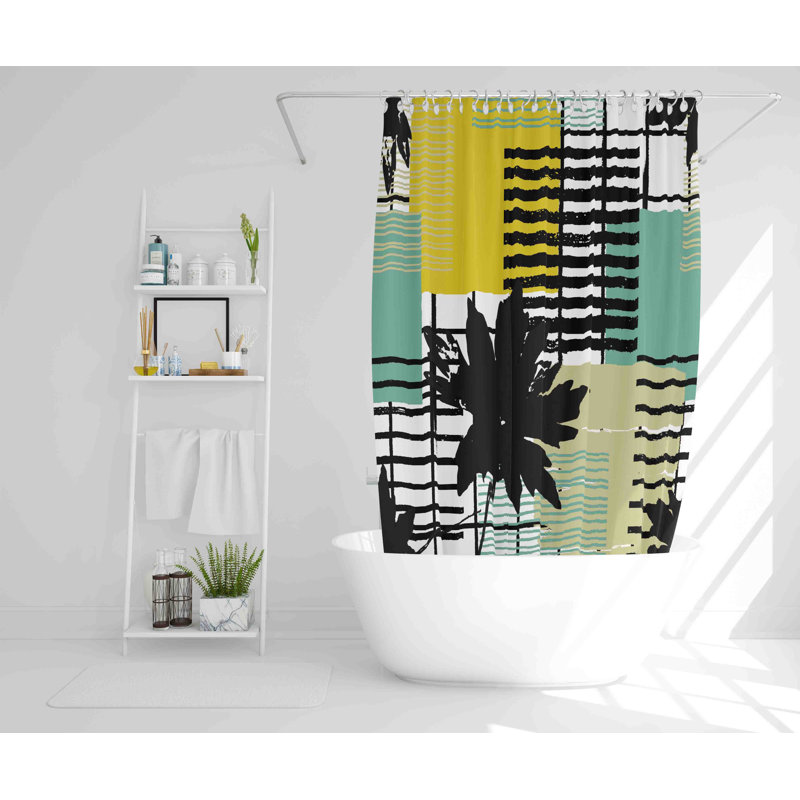 Flinchum Polyester Shower Curtain Set, 168cm H x 168cm W