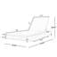 Chaise longue en bois d'acacia avec coussin mince 2 fois-1246327073