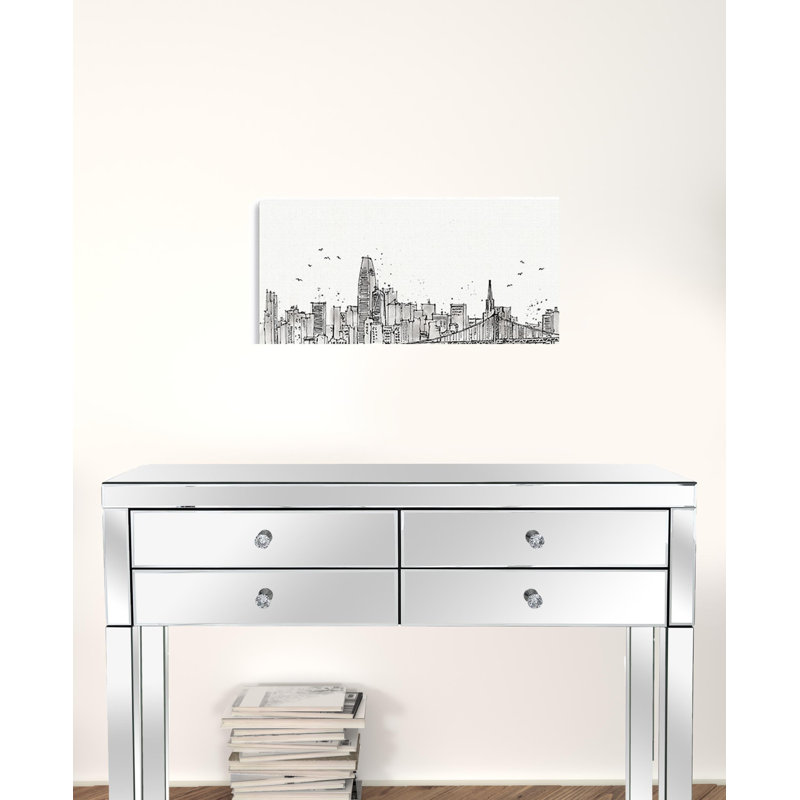 «Mon monochrome City Skyline», art mural