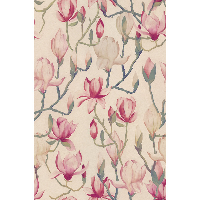 Papier peint texturé non tissé Magnolia Pi., Beige
