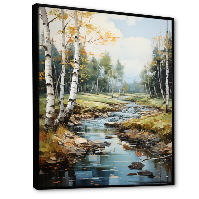Azavion Serenity Falls II - reproduction, H 20 po x l 12 po x P 1 po, Cadre flottant noir