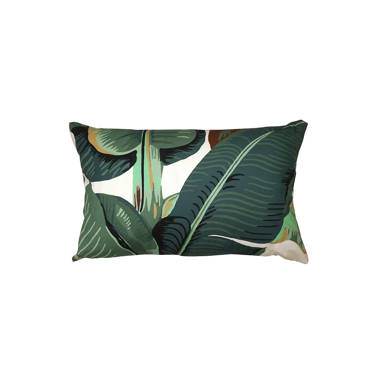 Tropical Hinson Palm Green Throw Pillow Cover