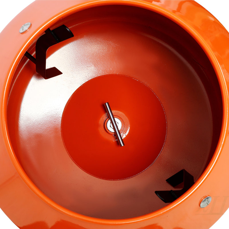 Mélangeur de ciment portatif horizontal 5CUFT (150L), mélangeur de béton portatif 110V-60HZ, couleur orange, certifié CSA