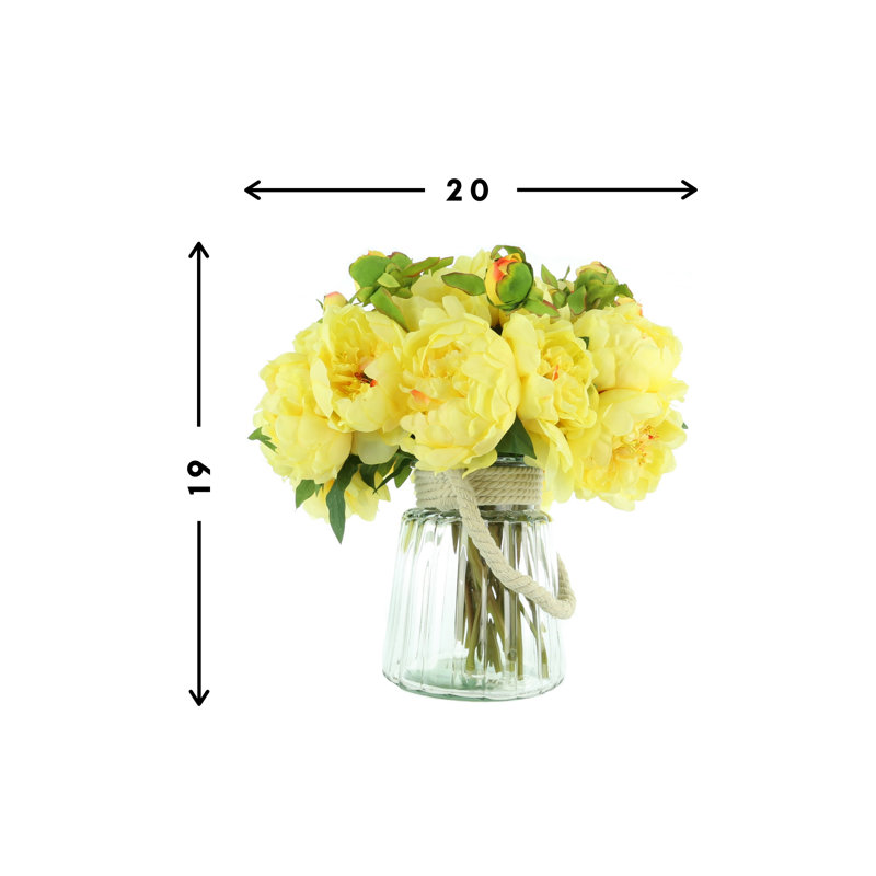 Peony Floral Arrangement, Yellow