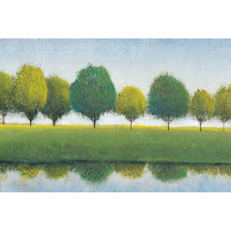Trees In A Line I - Wrapped Canvas Painting, 61cm H x 91cm W x 3.8cm D