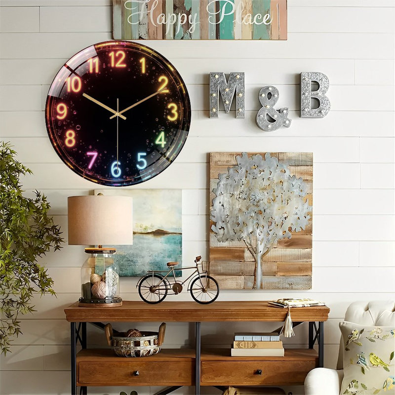 Horloge murale 12 po Glow
