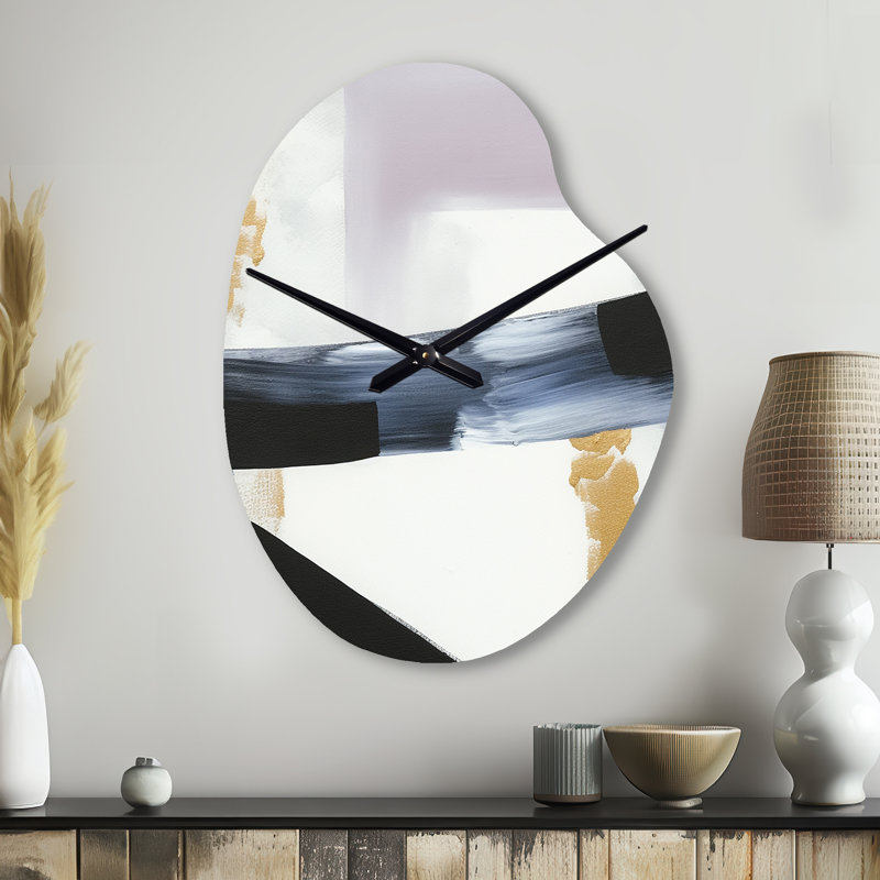 Horloge murale en forme de marbre noir, Petit