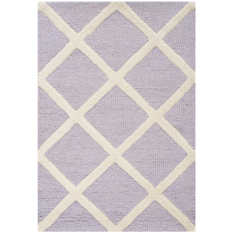 Saroyan Geometric Wool Hand Woven Area Rug, Rectangle 61 x 91 cm