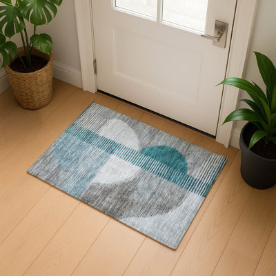 Premium Machine Washable Ansley Geometric Rug