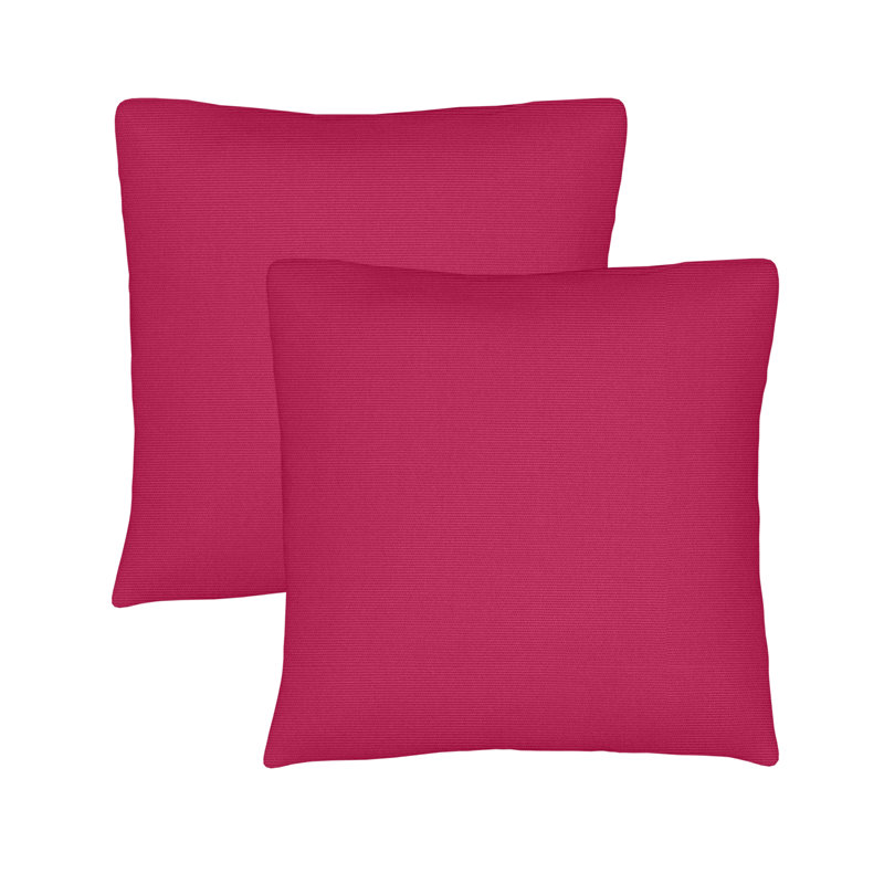 Pack of 2 Sunbrella® Outdoor Throw Pillows, Square Throw Pillows Inserts with Covers, Decorative Couch Pillows, Square 20"