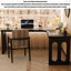 Bureau moderne en bois massif en L noir-187488555