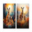 Adorable fleur de kangourou, ensemble de 2 reproductions d'art sur toile kangourou-1224609539-1224609537