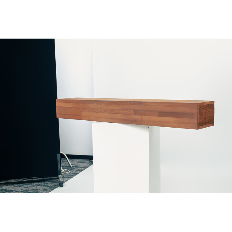 48" Rustic Wood Fireplace Mantel - Wall-mounted Floating Shelf For Home Decor