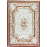 Hand-Knotted High-Quality Beige and Beige Area Rug